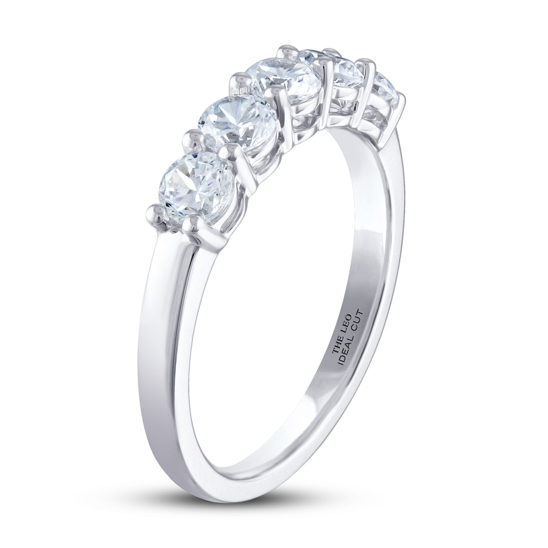 Main Image 2 of THE LEO Ideal Cut Diamond Anniversary Ring 1 ct tw 14K White Gold