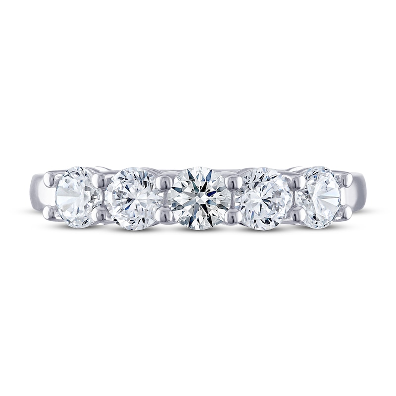 THE LEO Ideal Cut Diamond Anniversary Ring 1 ct tw 14K White Gold