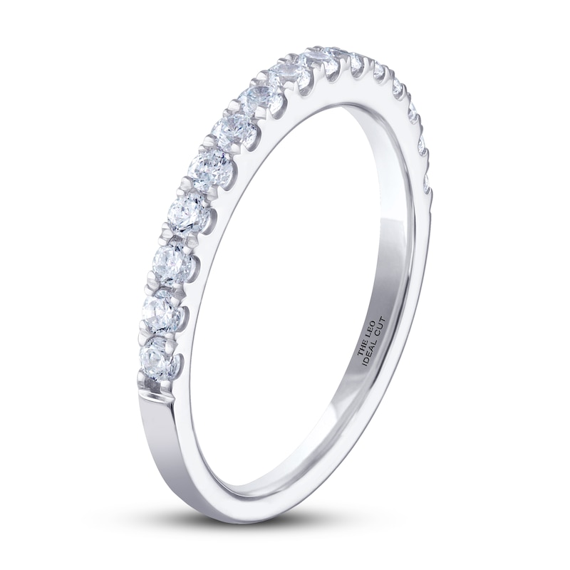 THE LEO Ideal Cut Diamond Anniversary Ring 1/2 ct tw 14K White Gold