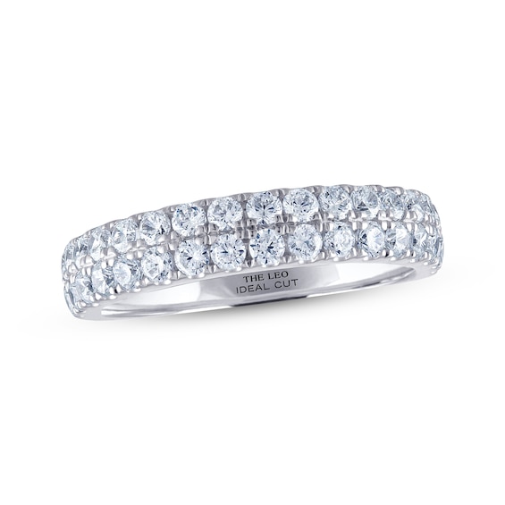 THE LEO Ideal Cut Diamond Anniversary Ring 1/ ct tw 14K White Gold