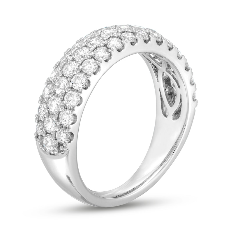 THE LEO Ideal Cut Diamond Anniversary Ring 1-1/2 ct tw 14K White Gold