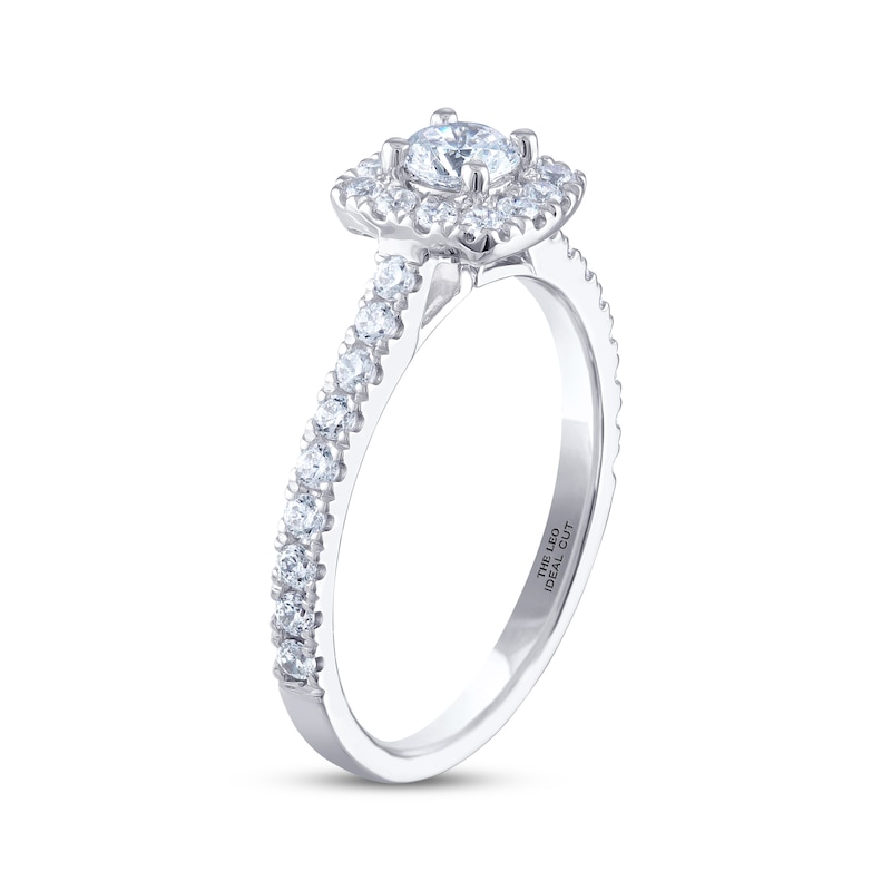 THE LEO Ideal Cut Diamond Engagement Ring 3/4 ct tw 14K White Gold