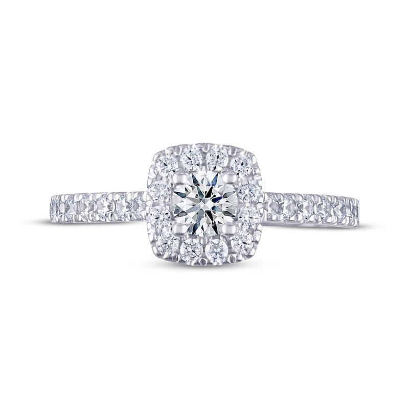 THE LEO Ideal Cut Diamond Engagement Ring 3/4 ct tw 14K White Gold