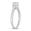 Thumbnail Image 2 of Memories Moments Magic 3-Stone Diamond Engagement Ring 1 ct tw Oval & Round 14K White Gold