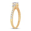 Thumbnail Image 2 of Memories Moments Magic 3-Stone Diamond Engagement Ring 1 ct tw Oval & Round 14K Yellow Gold