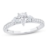 Thumbnail Image 0 of Memories Moments Magic 3-Stone Diamond Engagement Ring 1 ct tw Pear & Round 14K White Gold