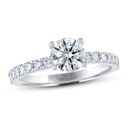 THE LEO Ideal Cut Diamond Engagement Ring 1-1/4 ct tw 14K White Gold