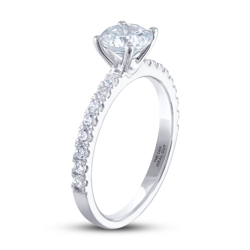 Main Image 2 of THE LEO Ideal Cut Diamond Engagement Ring 1-1/4 ct tw 14K White Gold