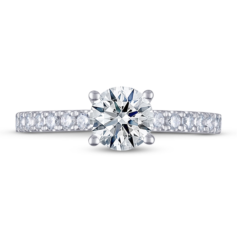THE LEO Ideal Cut Diamond Engagement Ring 1-1/4 ct tw 14K White Gold