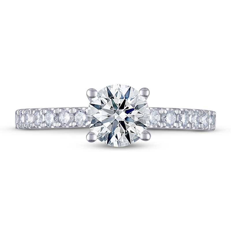 Main Image 3 of THE LEO Ideal Cut Diamond Engagement Ring 1-1/4 ct tw 14K White Gold