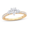 3-Stone Diamond Engagement Ring 1 ct tw Pear & Round 14K Yellow Gold