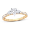 Thumbnail Image 1 of Memories Moments Magic 3-Stone Diamond Engagement Ring 1 ct tw Pear & Round 14K Yellow Gold