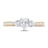 Thumbnail Image 2 of 3-Stone Diamond Engagement Ring 1 ct tw Pear & Round 14K Yellow Gold