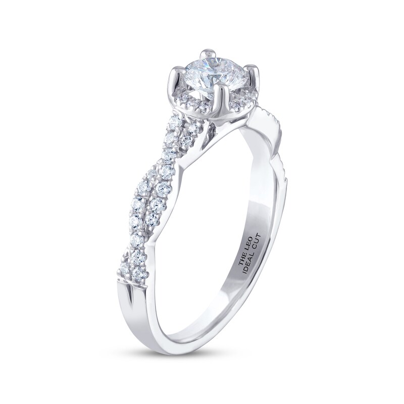 Main Image 2 of THE LEO Ideal Cut Diamond Engagement Ring 3/4 ct tw 14K White Gold