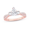 Thumbnail Image 1 of Memories Moments Magic Diamond Engagement Ring 1 ct tw Pear & Round 14K Rose Gold