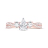 Thumbnail Image 3 of Memories Moments Magic Diamond Engagement Ring 1 ct tw Pear & Round 14K Rose Gold