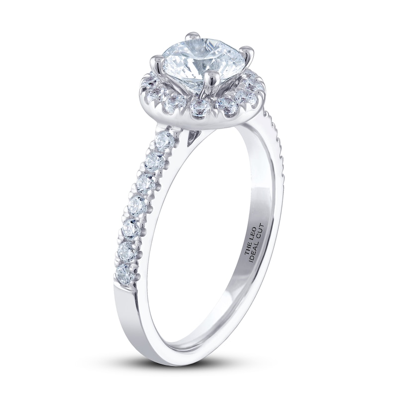 THE LEO Ideal Cut Diamond Engagement Ring 1-1/3 ct tw 14K White Gold