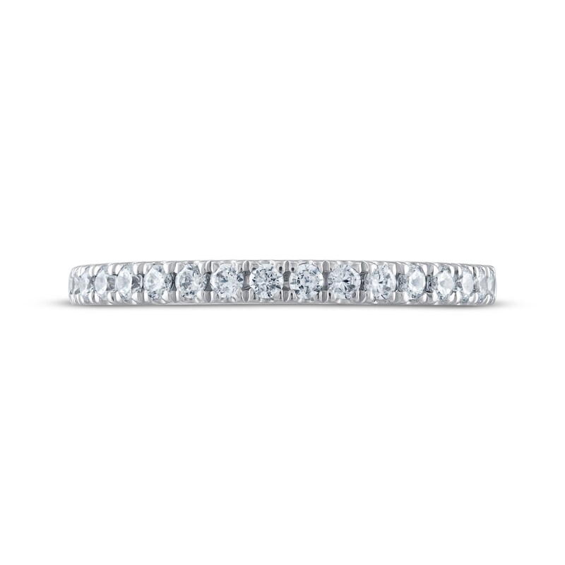 THE LEO Ideal Cut Diamond Wedding Band 1/3 ct tw Round-cut 14K White Gold