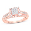 Thumbnail Image 0 of Multi-Diamond Engagement Ring 1/2 ct tw Princess & Round 10K Rose Gold
