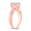 Thumbnail Image 1 of Multi-Diamond Engagement Ring 1/2 ct tw Princess & Round 10K Rose Gold