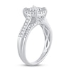 Multi-Stone Diamond Engagement Ring 1/2 ct tw Princess & Round 10K White Gold