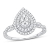 Thumbnail Image 0 of Multi-Diamond Engagement Ring 1/2 ct tw Round-cut 10K White Gold