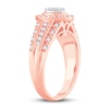 Multi-Stone Diamond Engagement Ring 1/2 ct tw Round-cut 10K Rose Gold