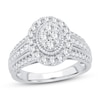 Thumbnail Image 0 of Multi-Stone Diamond Engagement Ring 1 ct tw Round-cut 10K White Gold