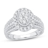 Thumbnail Image 1 of Now + Forever Multi-Stone Diamond Engagement Ring 1 ct tw Round-cut 10K White Gold