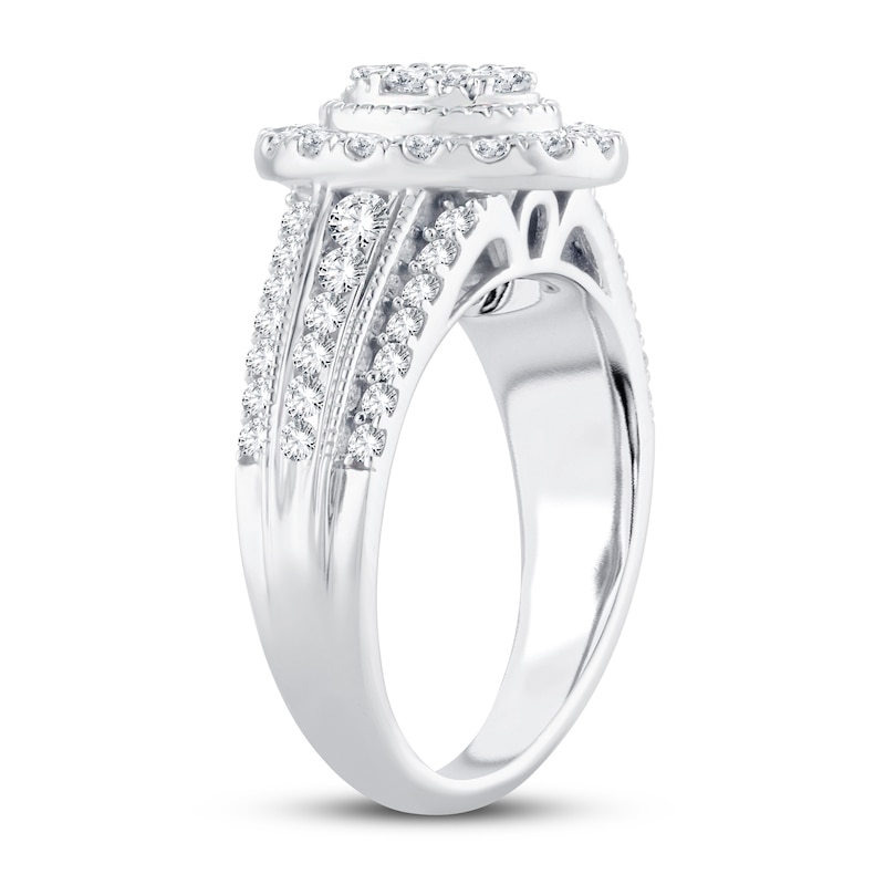 Main Image 2 of Now + Forever Multi-Stone Diamond Engagement Ring 1 ct tw Round-cut 10K White Gold