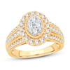 Thumbnail Image 1 of Now + Forever Multi-Stone Diamond Engagement Ring 1 ct tw Round-cut 10K Yellow Gold