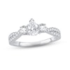 Thumbnail Image 1 of Memories Moments Magic Diamond Engagement Ring Pear & Round 1 ct tw 14K White Gold
