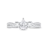 Thumbnail Image 3 of Memories Moments Magic Diamond Engagement Ring Pear & Round 1 ct tw 14K White Gold