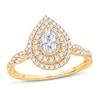 Multi-Stone Diamond Engagement Ring 1/2 ct tw Round-cut 10K Yellow Gold