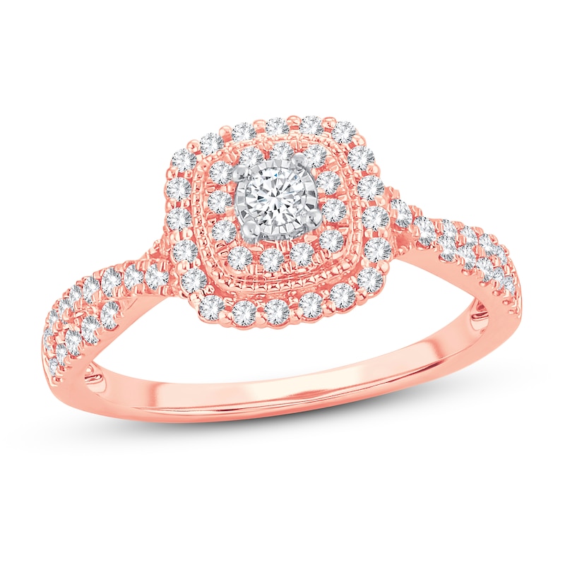 Main Image 1 of Now + Forever Diamond Engagement Ring 1/2 ct tw Round-cut 10K Rose Gold