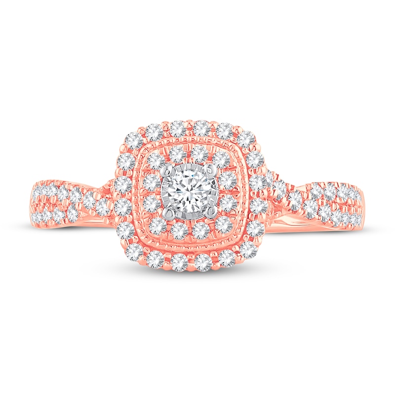 Main Image 3 of Now + Forever Diamond Engagement Ring 1/2 ct tw Round-cut 10K Rose Gold