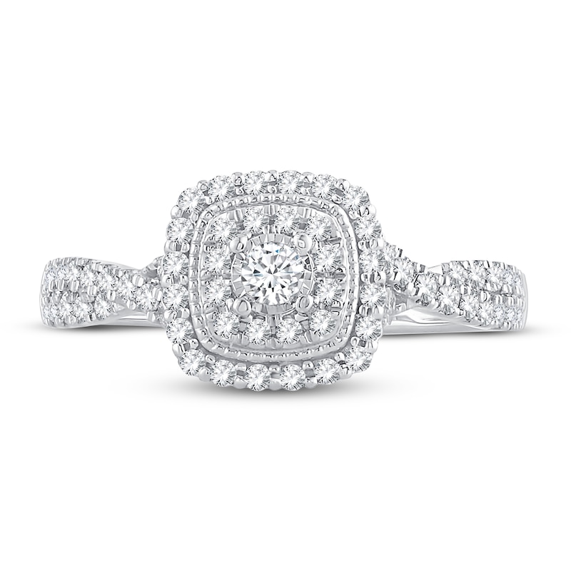Main Image 3 of Now + Forever Diamond Engagement Ring 1/2 ct tw Round-cut 10K White Gold
