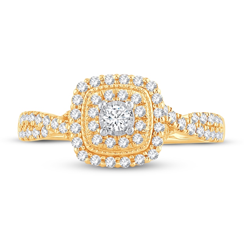 Main Image 3 of Now + Forever Diamond Engagement Ring 1/2 ct tw Round-cut 10K Yellow Gold