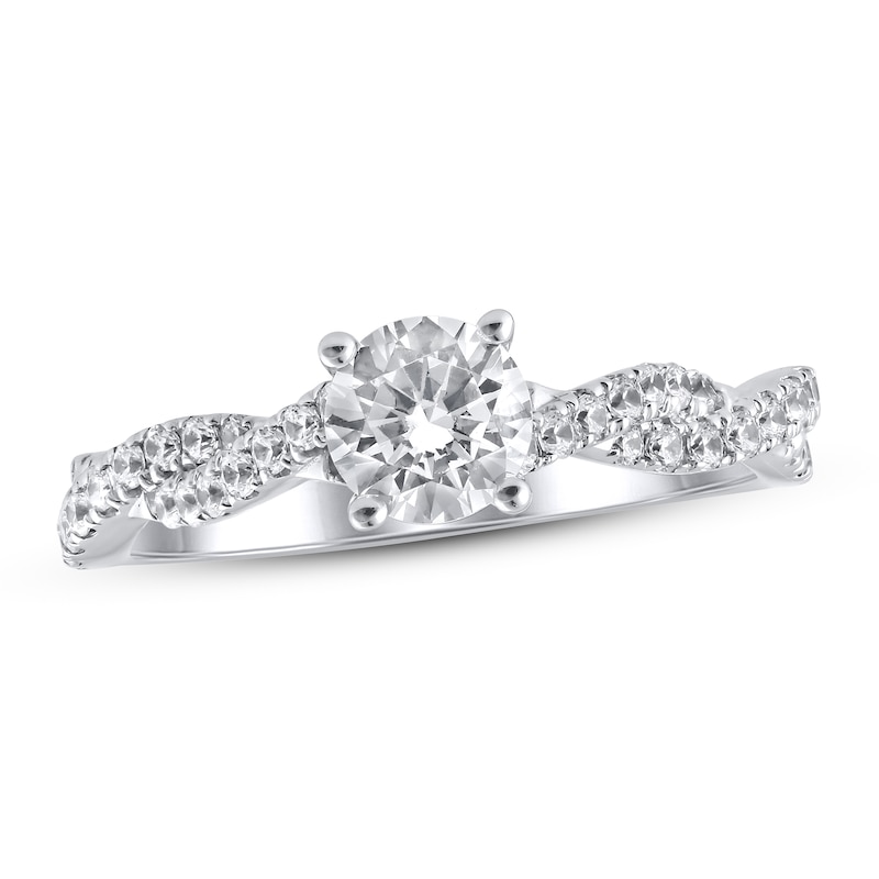 Main Image 1 of Lab-Grown Diamonds Engagement Ring 1 ct tw 14K White Gold