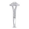 Lab-Created Diamonds by KAY Cushion Frame Engagement Ring 1 ct tw 14K White Gold