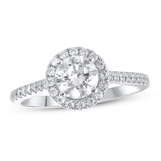 Lab-Grown Diamonds Engagement Ring 1-1/3 ct tw 14K White Gold