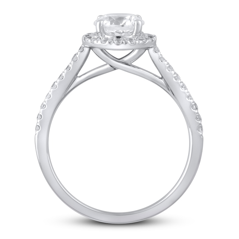 Main Image 3 of Lab-Grown Diamonds Engagement Ring 1-1/3 ct tw 14K White Gold