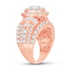 Thumbnail Image 2 of Now + Forever Diamond Engagement Ring 3 ct tw Round & Baguette 14K Rose Gold