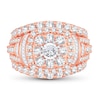 Thumbnail Image 3 of Now + Forever Diamond Engagement Ring 3 ct tw Round & Baguette 14K Rose Gold