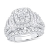 Thumbnail Image 1 of Now + Forever Diamond Engagement Ring 3 ct tw Round & Baguette 14K White Gold