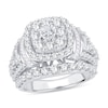 Thumbnail Image 0 of Diamond Engagement Ring 3 ct tw Round & Baguette 14K White Gold