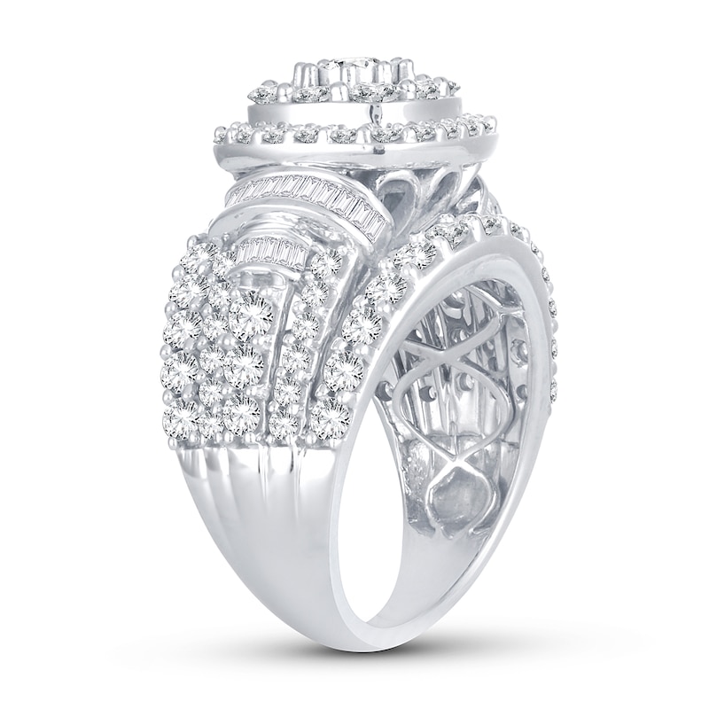 Main Image 2 of Now + Forever Diamond Engagement Ring 3 ct tw Round & Baguette 14K White Gold