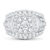 Thumbnail Image 2 of Diamond Engagement Ring 3 ct tw Round & Baguette 14K White Gold