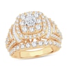 Thumbnail Image 1 of Now + Forever Diamond Engagement Ring 3 ct tw Round & Baguette 14K Yellow Gold
