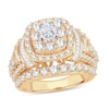 Thumbnail Image 0 of Diamond Engagement Ring 3 ct tw Round & Baguette 14K Yellow Gold